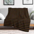 Brown Lumberjack Plaid Print Sustainable Throw Blanket