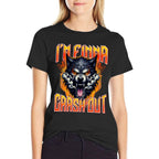Im Finna Crash Out Ironic Meme Sigma Brainrot Quote  Rolled Sleeves T-Shirt