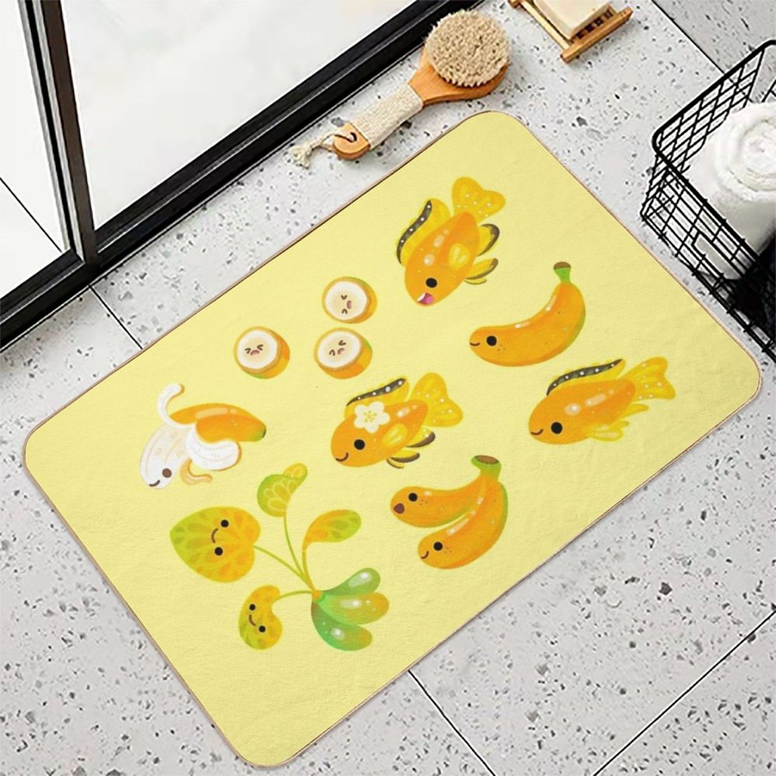 Banana Cichlid  Non-Slip Bath Mat