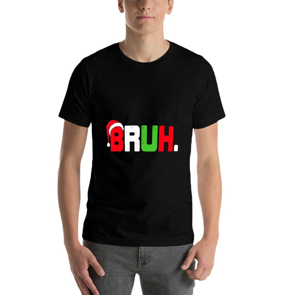 Bruh Santa Hat Forns Boys Girls Kids Men Funny Christmas  Odor-resistant T-Shirt