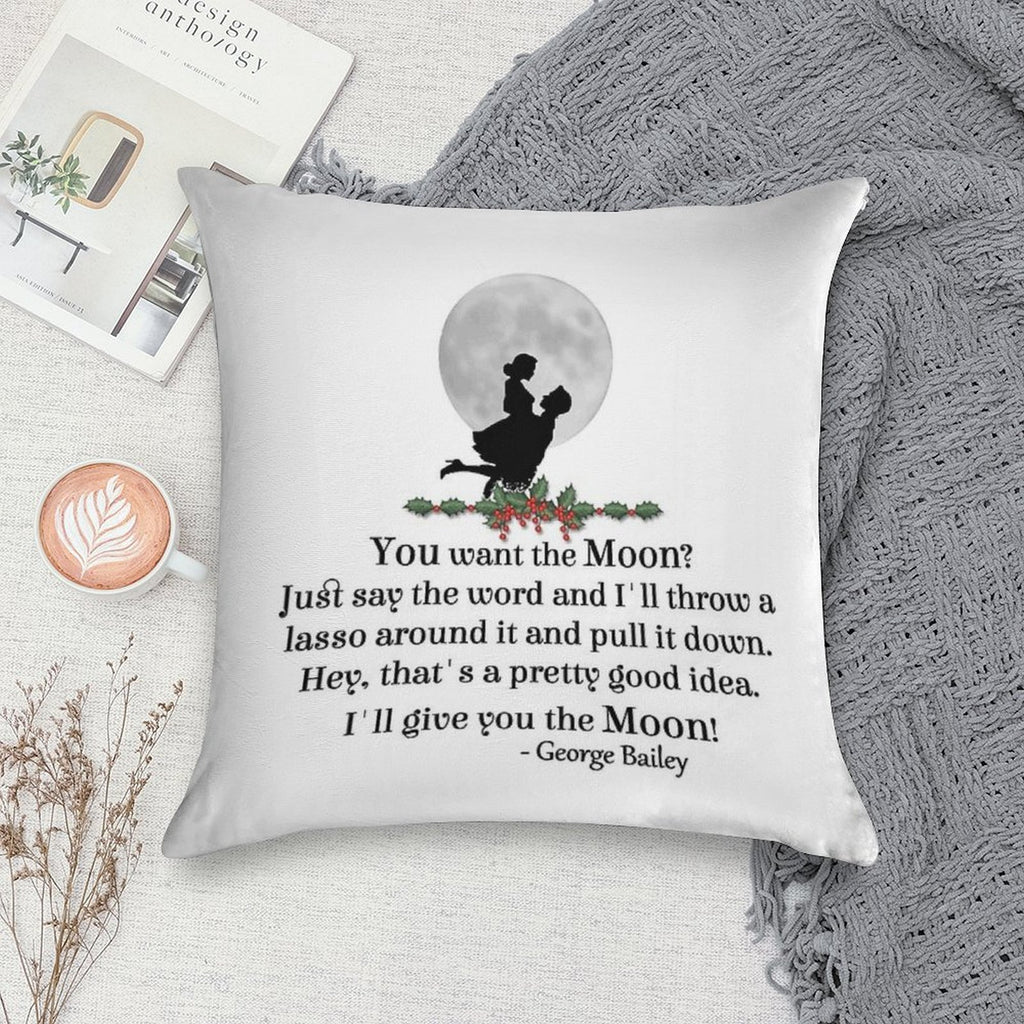 George Lassos The Moon Soft Warmth Comfort Throw Pillow