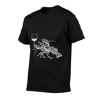 Lobster Wine Drinking Funny Beach Cruise Vacation Gift  High-quality Stitching T-Shirt