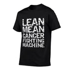 Support Cancer Awarenesss Design Studio Funny Treatment Gift Quote Lean Mean Cancer Fighting Machine  Oversized Silhouette T-Shirt