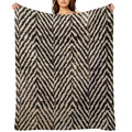 Black And White Pattern Easy Care Throw Blanket