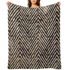 Black And White Pattern Easy Care Throw Blanket