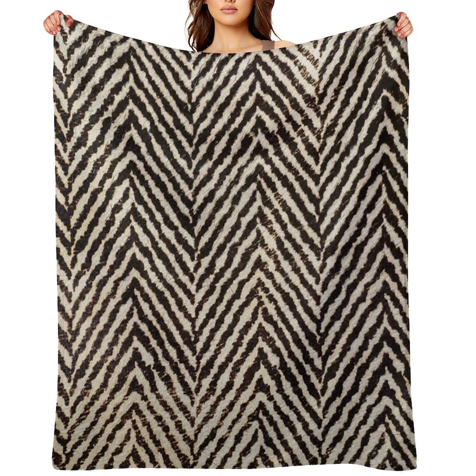 Black And White Pattern Easy Care Throw Blanket
