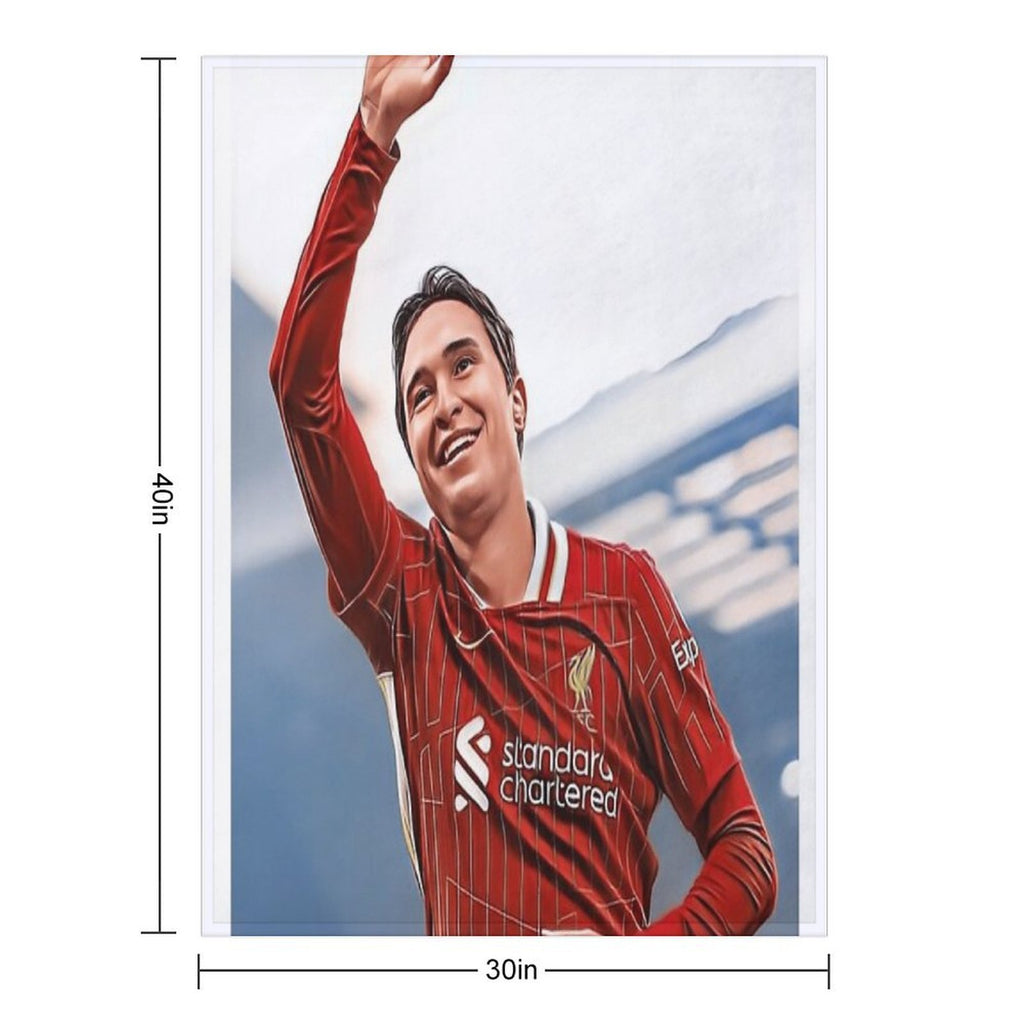 Chiesa First Goal for Liverpool All-season Throw Blanket