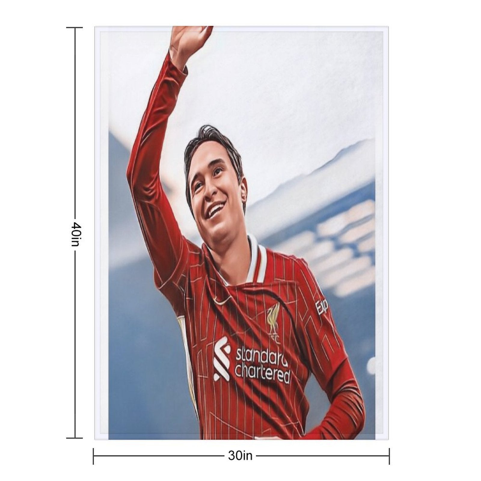 Chiesa First Goal for Liverpool All-season Throw Blanket