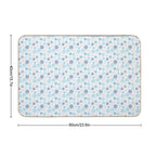 Abstract Circle Pattern - Blue And Grey  Dirt-Trapping Bath Mat