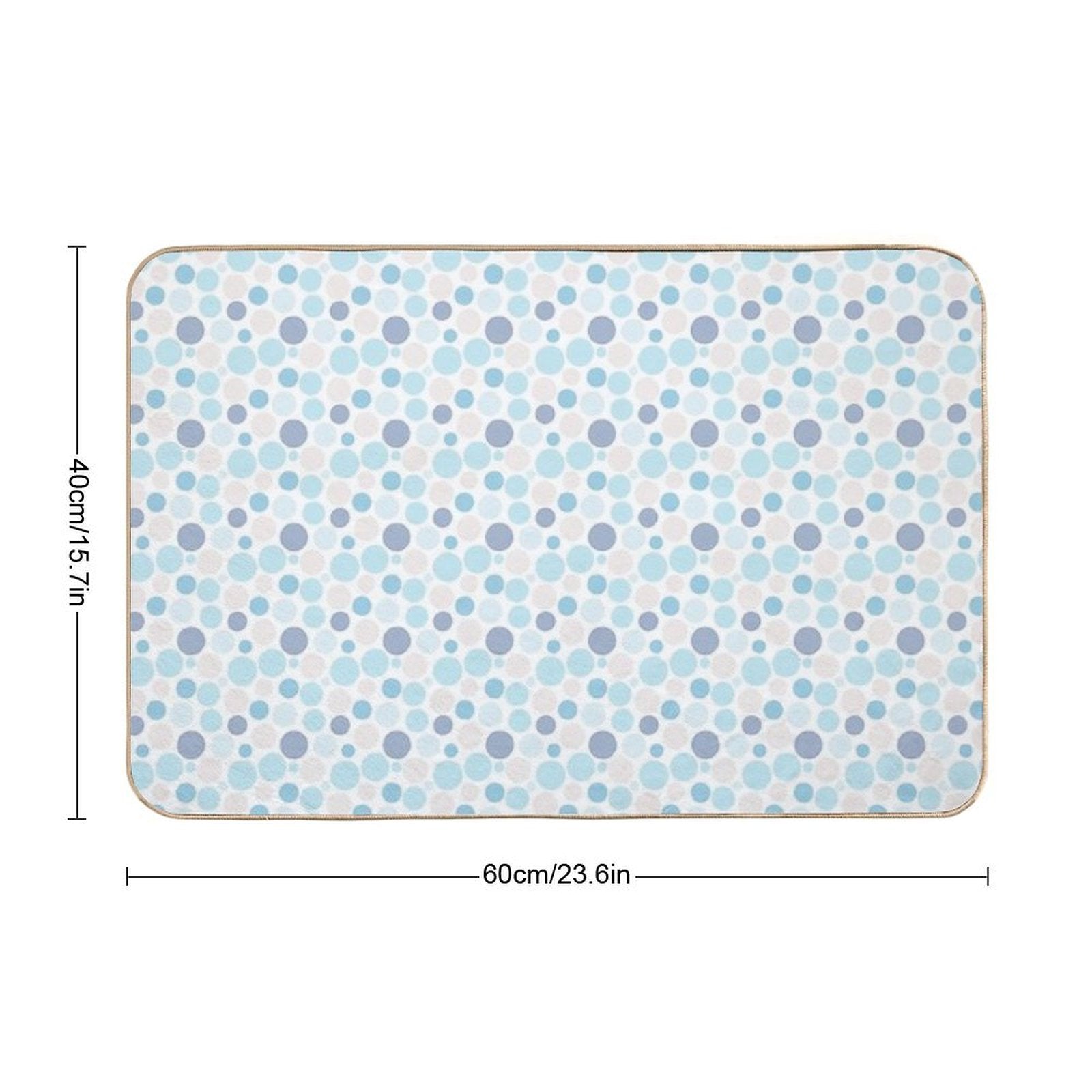 Abstract Circle Pattern - Blue And Grey  Dirt-Trapping Bath Mat