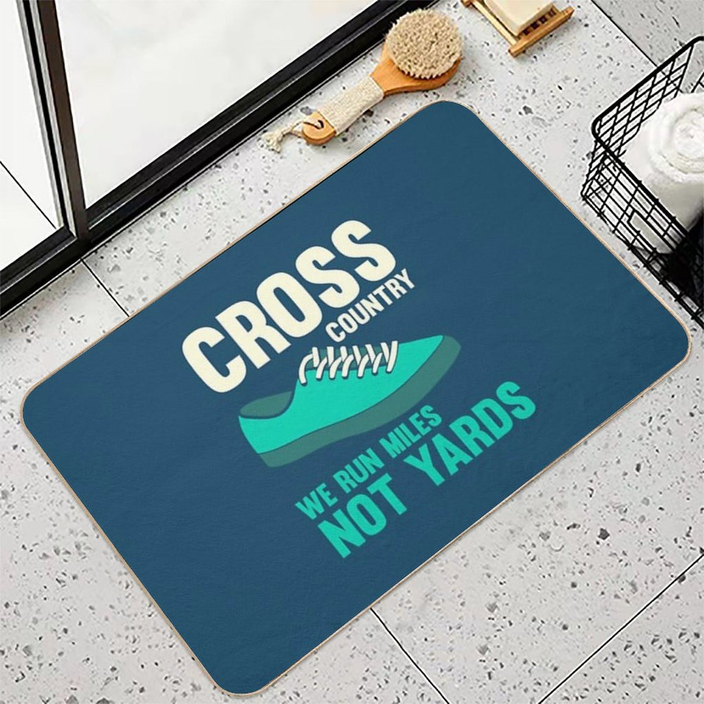 Cross Country Runner  Repositionable Bath Mat