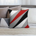 Diagonal Triangles Soft Durable Construction Throw Pillow