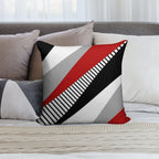 Diagonal Triangles Soft Durable Construction Throw Pillow
