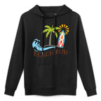 Beach Bum Surfboard Waves Tan Water Ocean Sea Nautical Layering Staple Hoodie