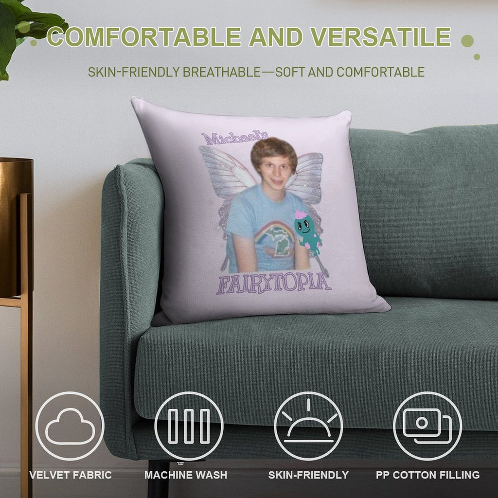 Michael Ceras Fairytopia3 Soft High-Density Material Throw Pillow