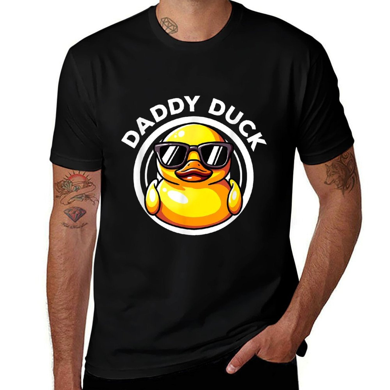 Daddy Duck Dad I Love Ducks Family Lover Funny Rubber Duck  Soft T-Shirt