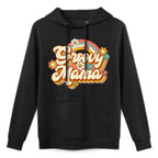 Retro Groovy Mama Family Birthday 60s 70s Hippie Costume Adjustable Hood Hoodie