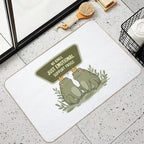 No Kings, Just Emotional Support Frogs – Funny Cute Frog Design  Absorbent Bath Mat