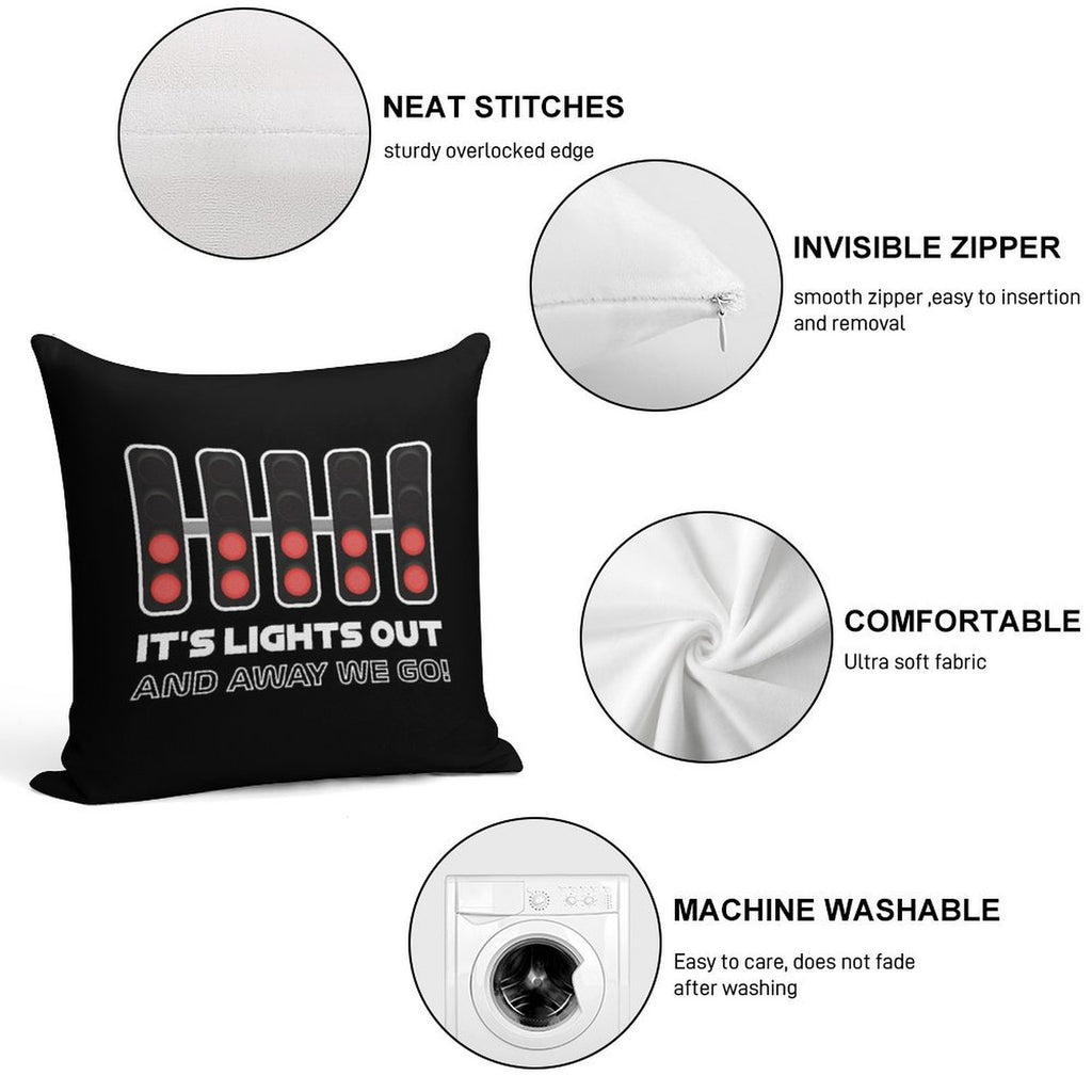 It's Lights Out And Away We Go! - Classy Version Soft Multiple Sizes Throw Pillow