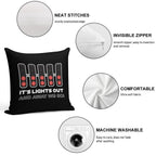 It's Lights Out And Away We Go! - Classy Version Soft Multiple Sizes Throw Pillow