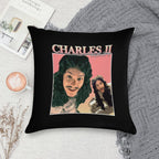Charles II VintageRetro Design Soft Skin-Friendly Throw Pillow