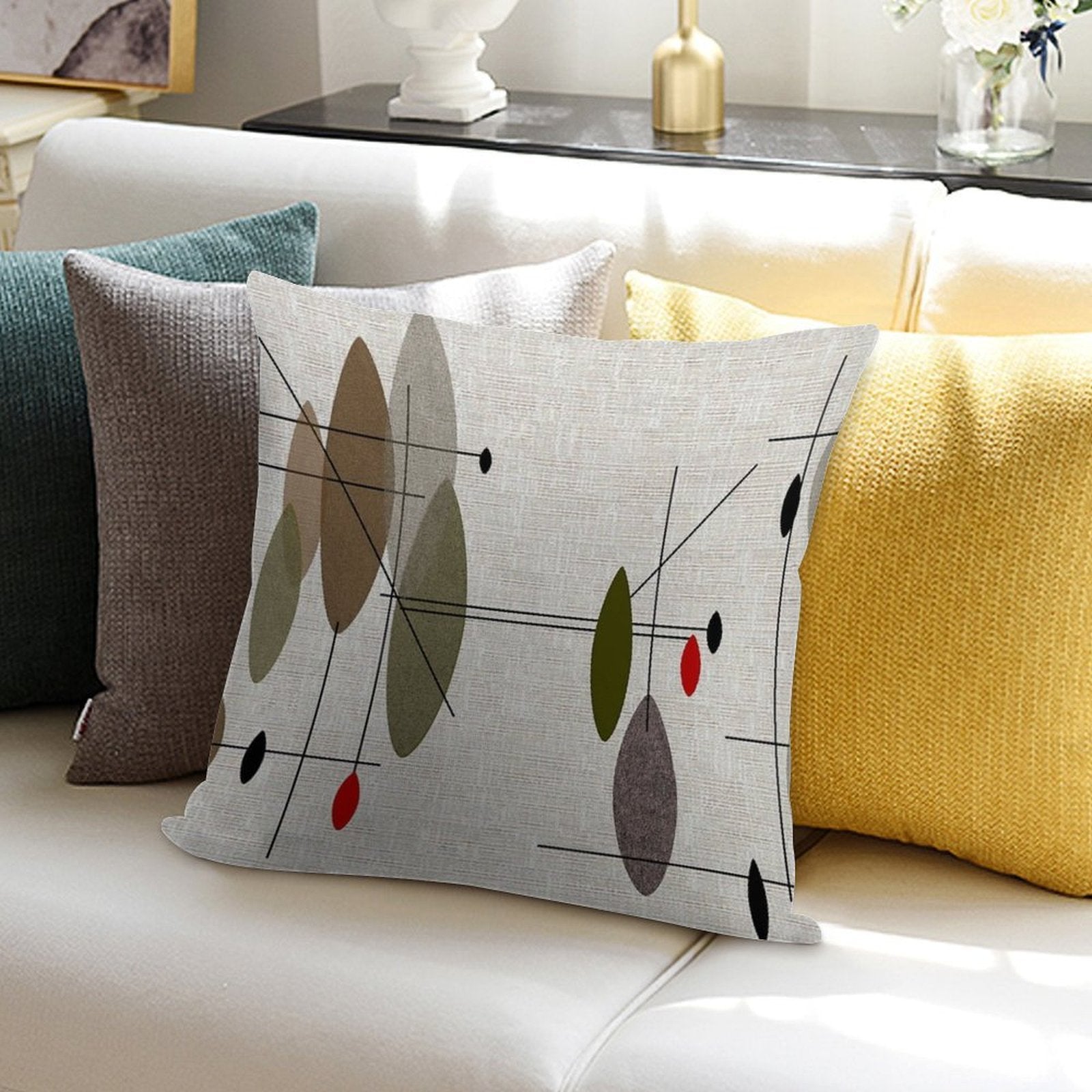 Hanging Orbs Soft Easy Maintenance Throw Pillow