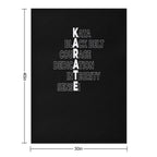Karate Kata Black Belt Dedication Courage Sensei Karateka Compact Throw Blanket
