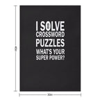 Crossword Puzzle Tee, Crossword Puzzle Gift, Solve Crossword.png Velvety-soft Throw Blanket