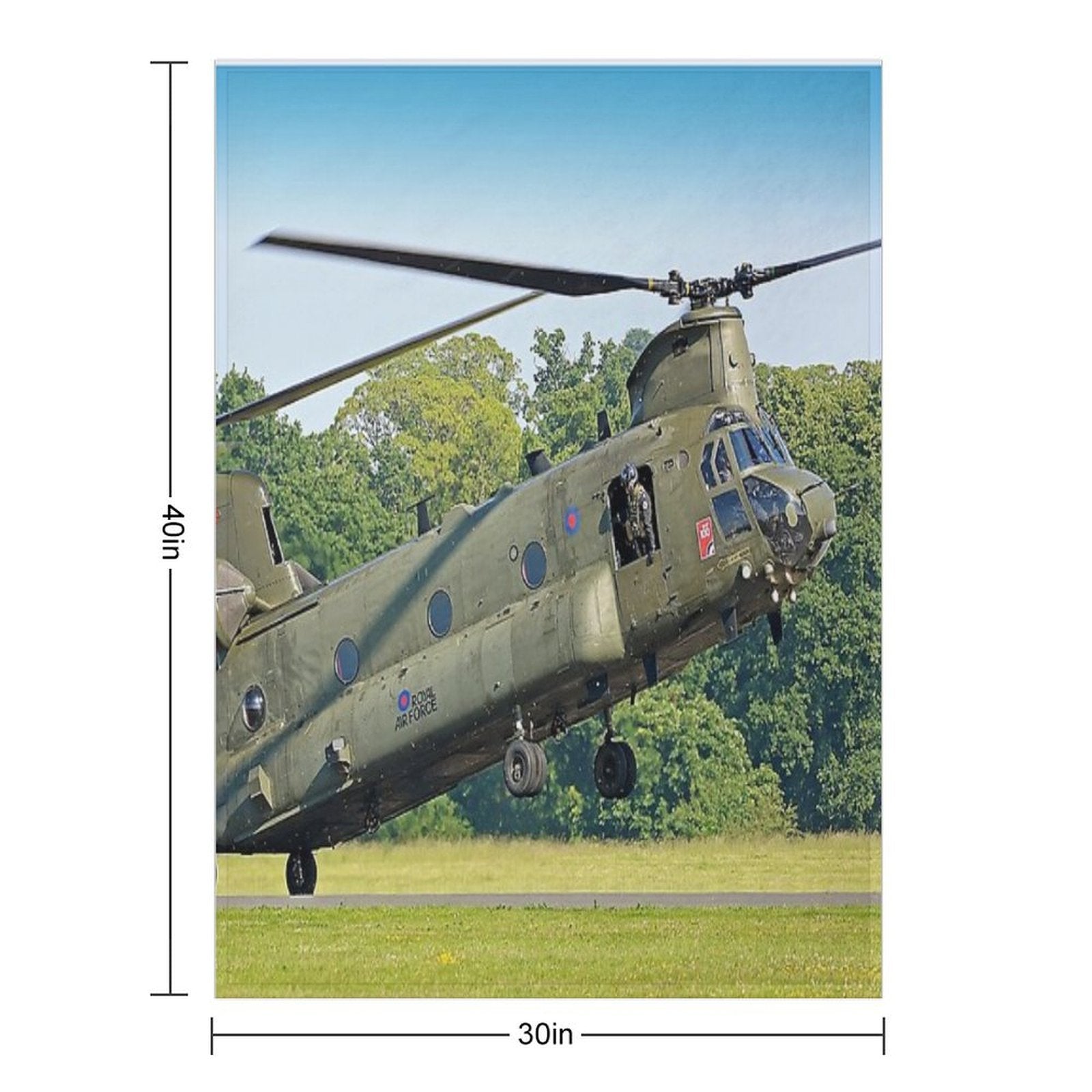 Chinook RAF 100 At Cosford Airshow 2018 2 Sustainable Throw Blanket