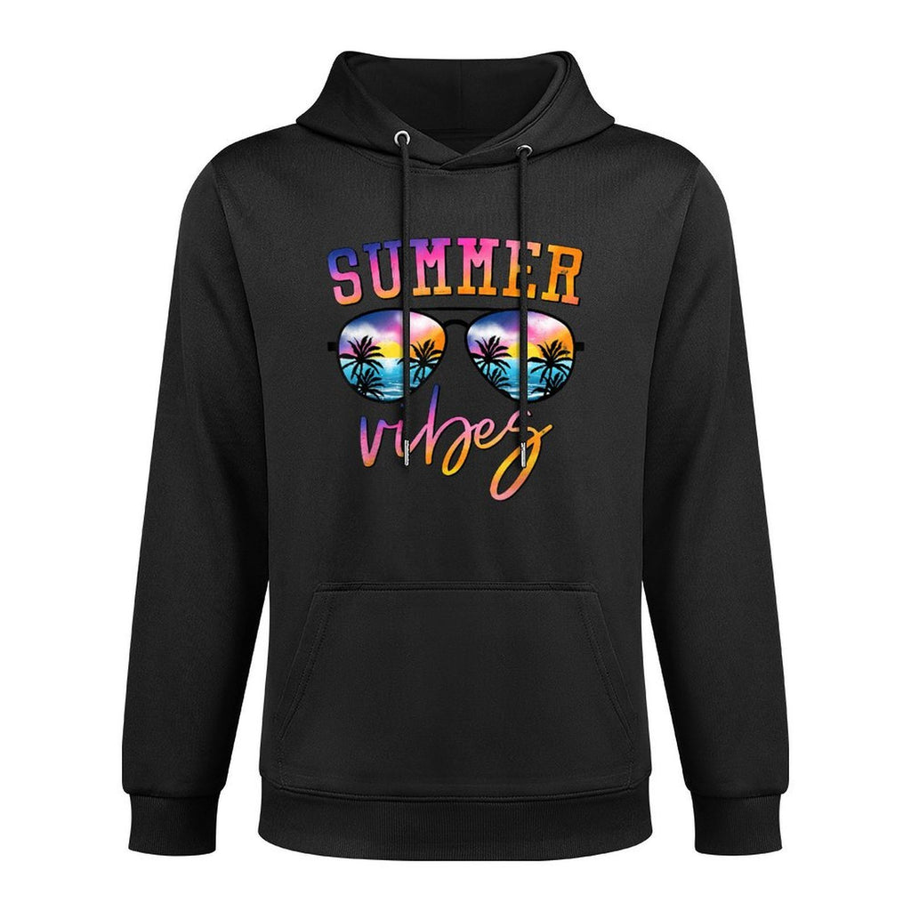 Summer Vibes Sunglasses With Palm Tree Funny Beach Life Casual Wear Hoodie