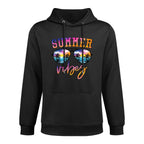Summer Vibes Sunglasses With Palm Tree Funny Beach Life Casual Wear Hoodie