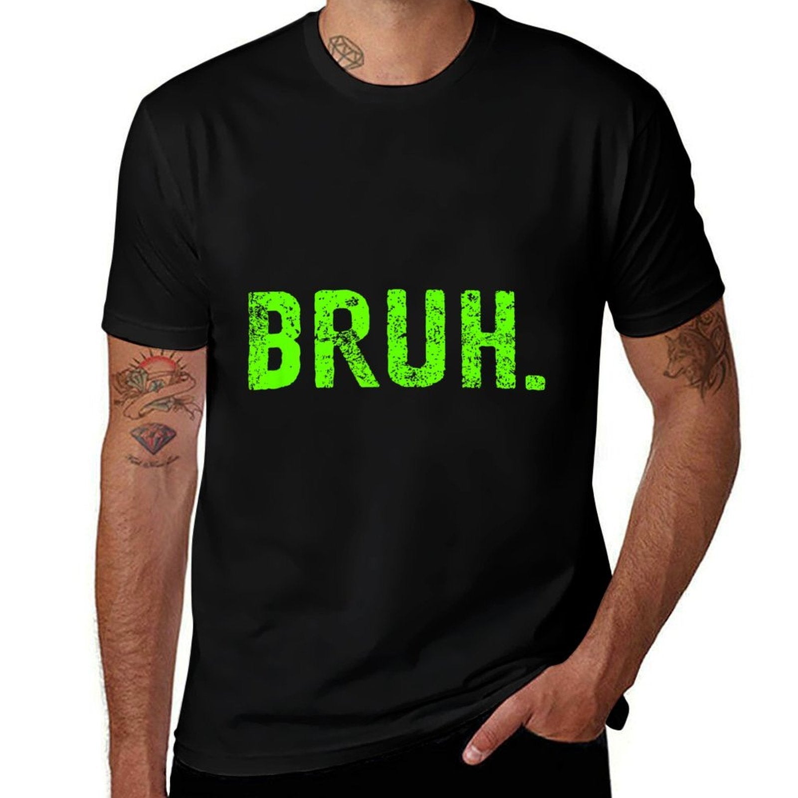 Bro Bruh Meme Kid Boy Toddler Men Funny Saying  Summer-ready Fabric T-Shirt