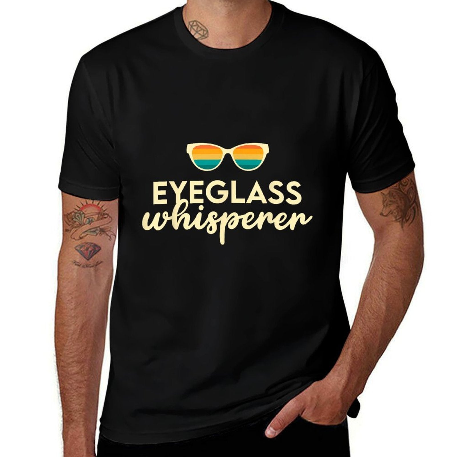 Ophthalmologist Optometrist Eyeglass Whisperer Optician  Trendy Pattern T-Shirt