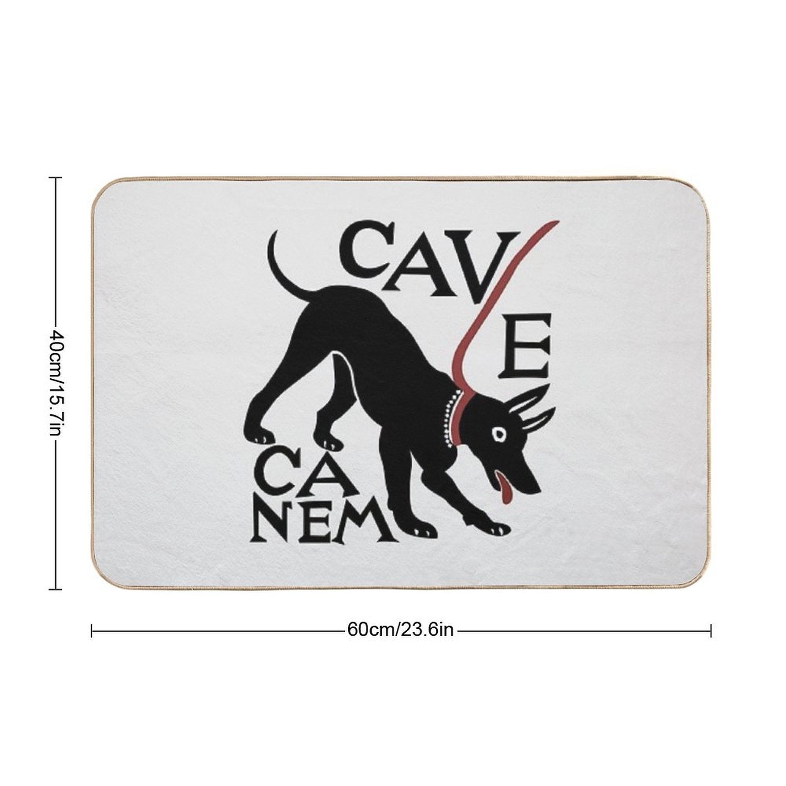 Cave Canem (Beware of Dog) - 2nd Version  Toxin-Free Bath Mat