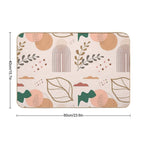 Organic Boho Leaf Aesthetic Design  Absorbent Bath Mat