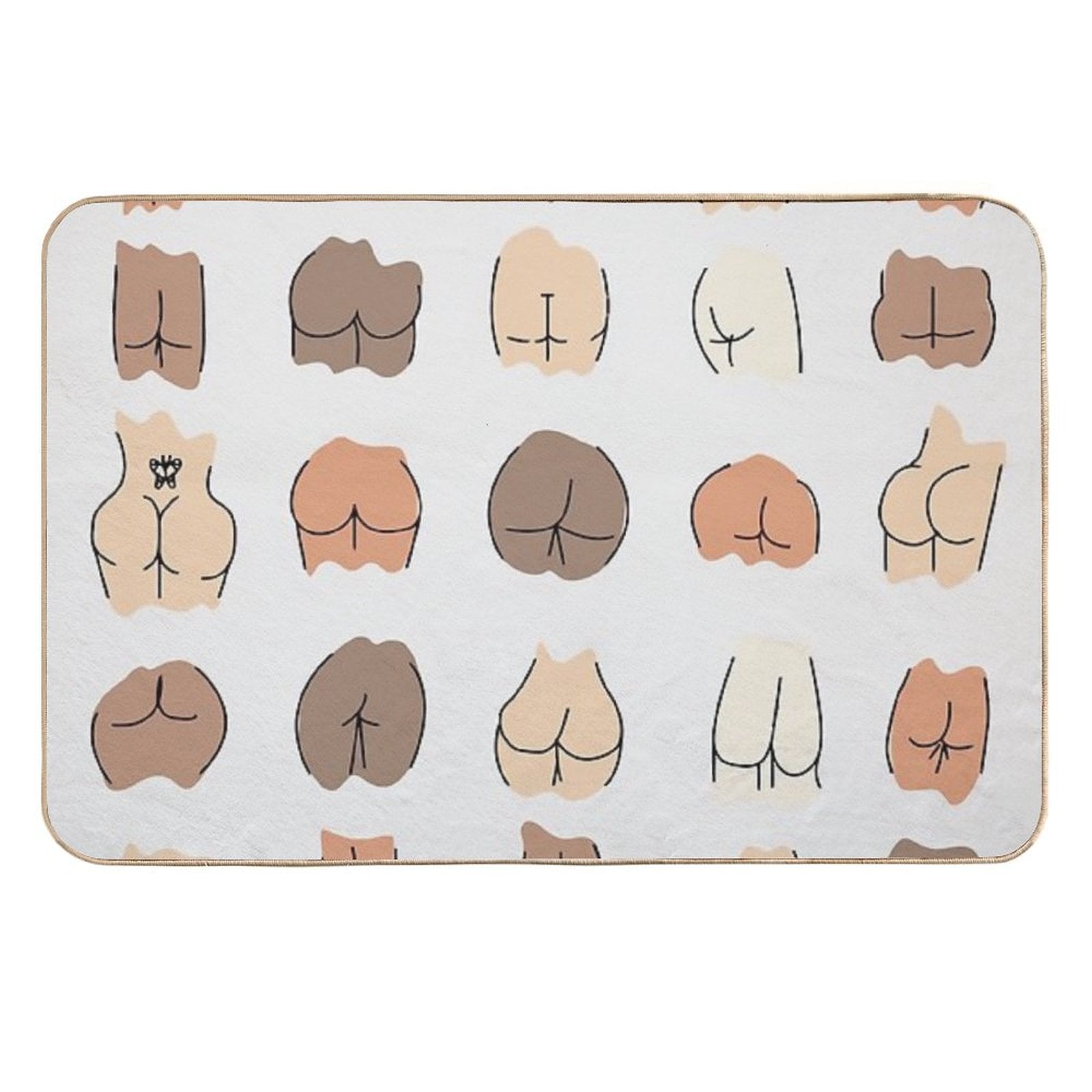 Nice Bum Body Positive Colorful  Eco-Friendly Bath Mat