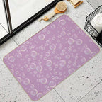 COMMIC Bubbles on Pink  Easy To Clean Bath Mat