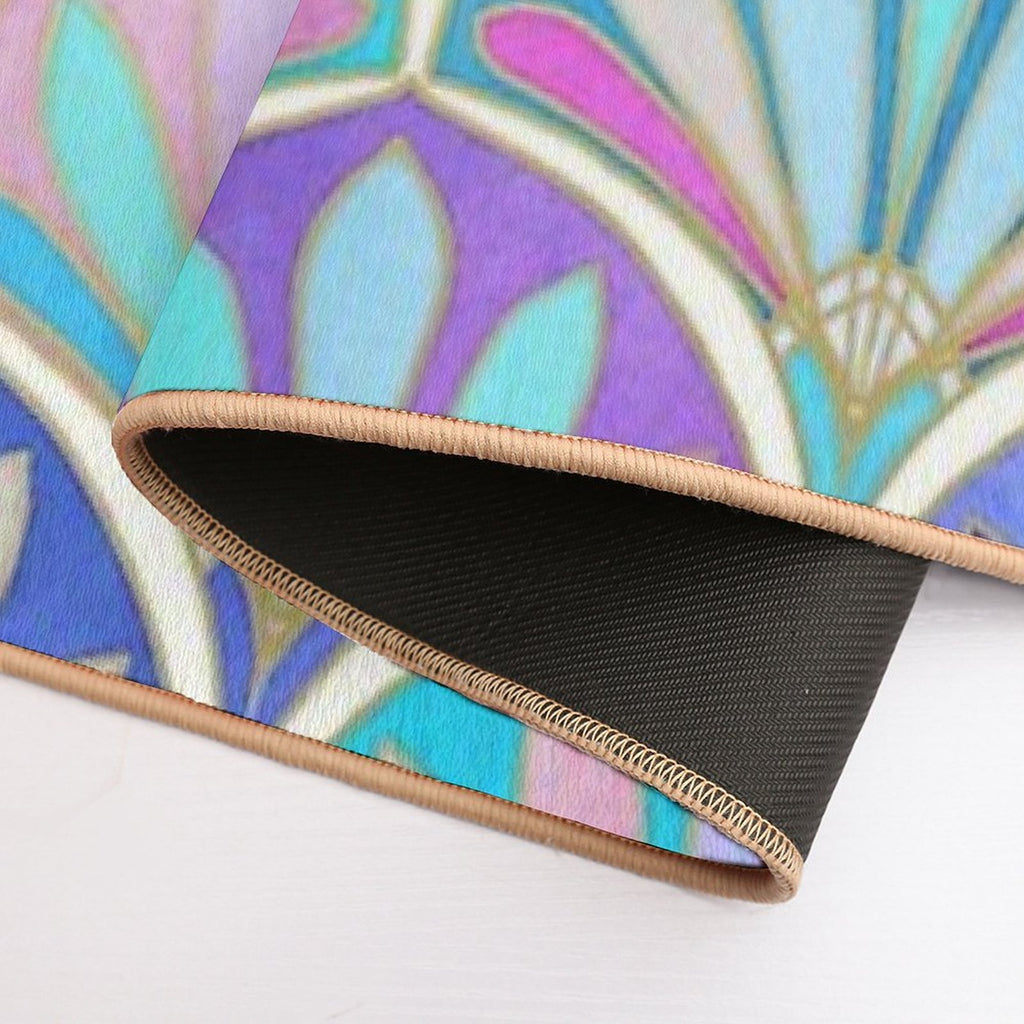 Glamorous Twenties Art Deco Pastel Pattern  High-Traffic Bath Mat