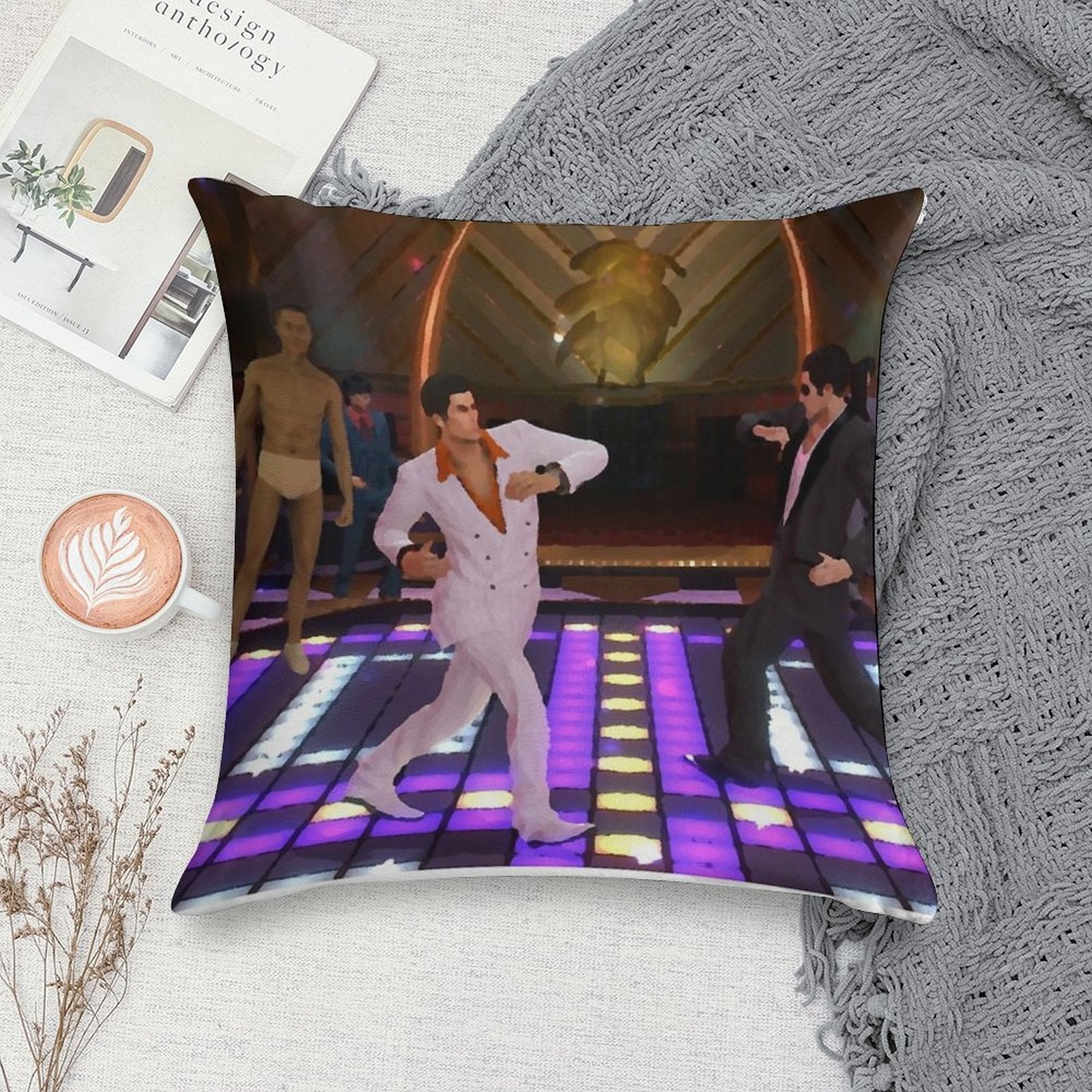 Epic Disco Battle Soft Fade-Resistant Throw Pillow