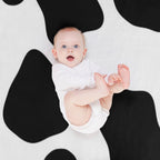 Cow Print Machine-washable Throw Blanket