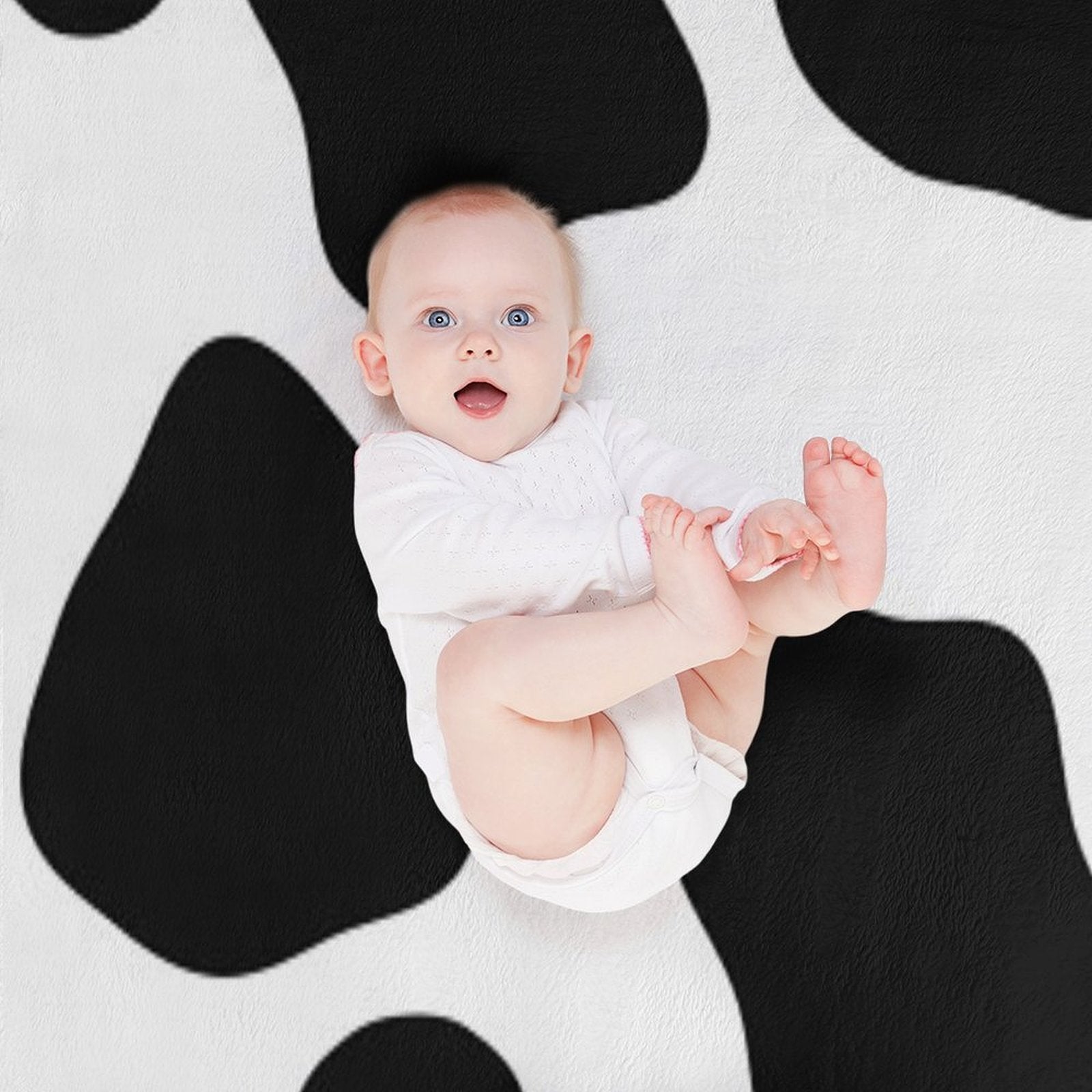 Cow Print Machine-washable Throw Blanket