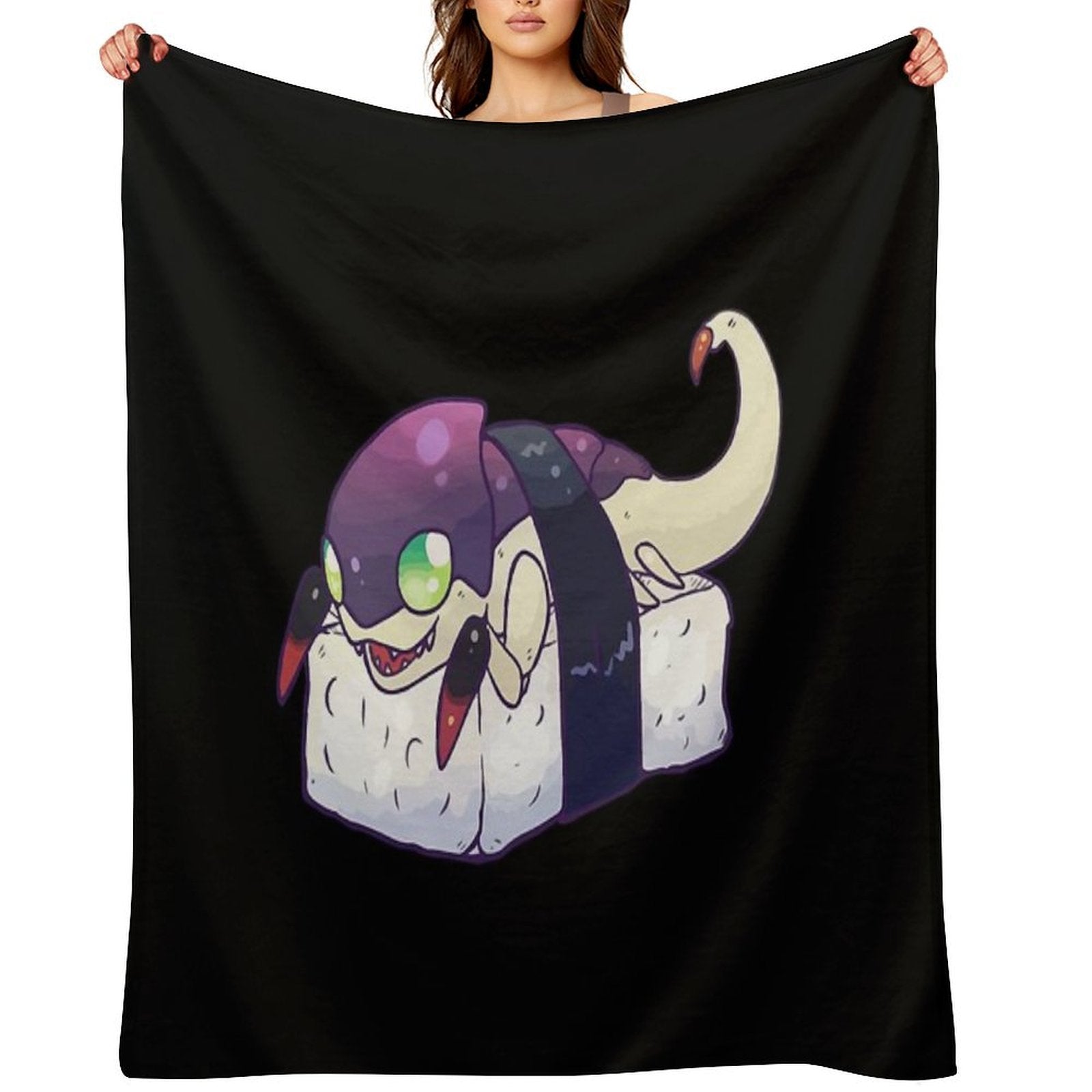 Xenos 'Nid Cute Sushi Print Gift-ready Throw Blanket