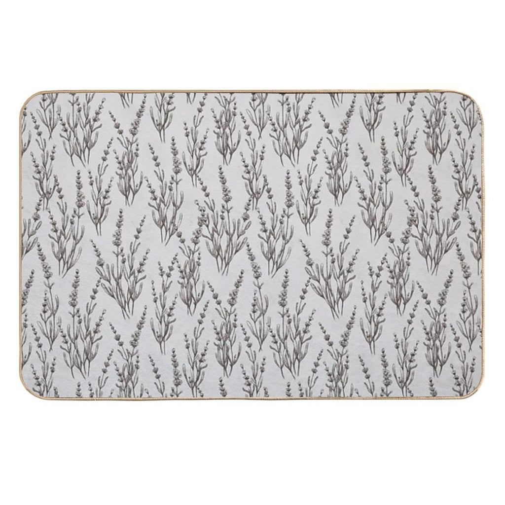 Lavender Flowers, Bunch of Flowers. Spring Lavender Beauty  Odorless Bath Mat