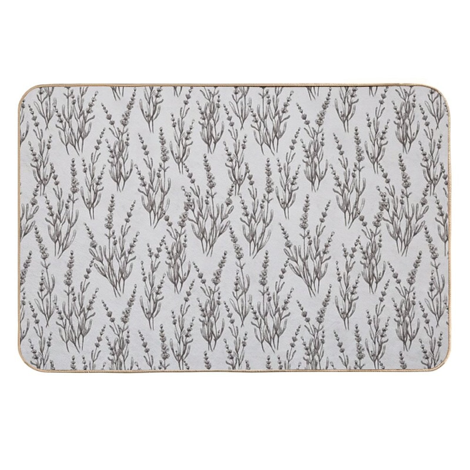 Lavender Flowers, Bunch of Flowers. Spring Lavender Beauty  Odorless Bath Mat