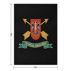 Army - 7th Special Forces Group - Flash W Br - Ribbon X 300 Sustainable Throw Blanket