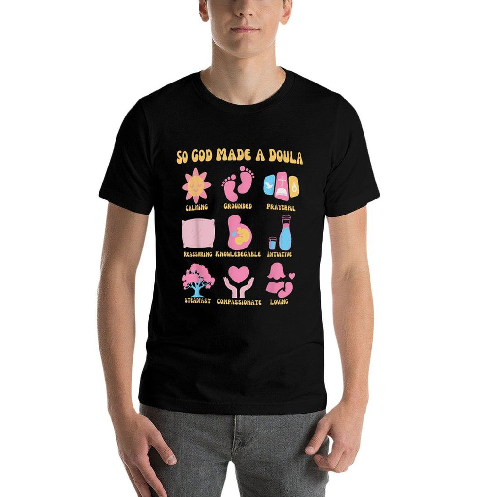 Retro Christian Doula Life Birth Worker So God Made A Doula  Vintage-inspired T-Shirt