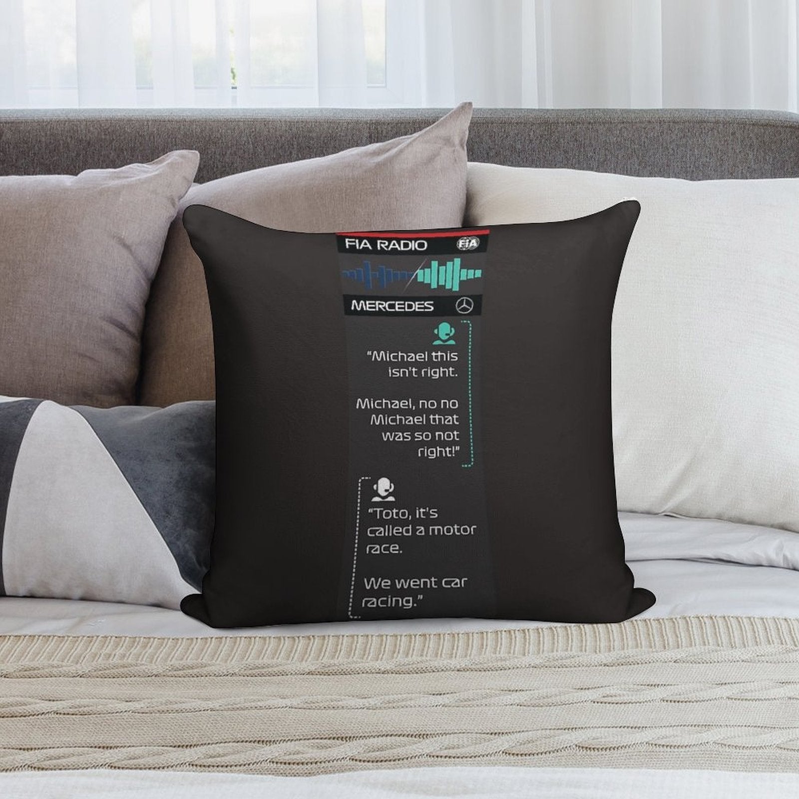 Toto And Michael Masi Radio Soft Warmth Comfort Throw Pillow