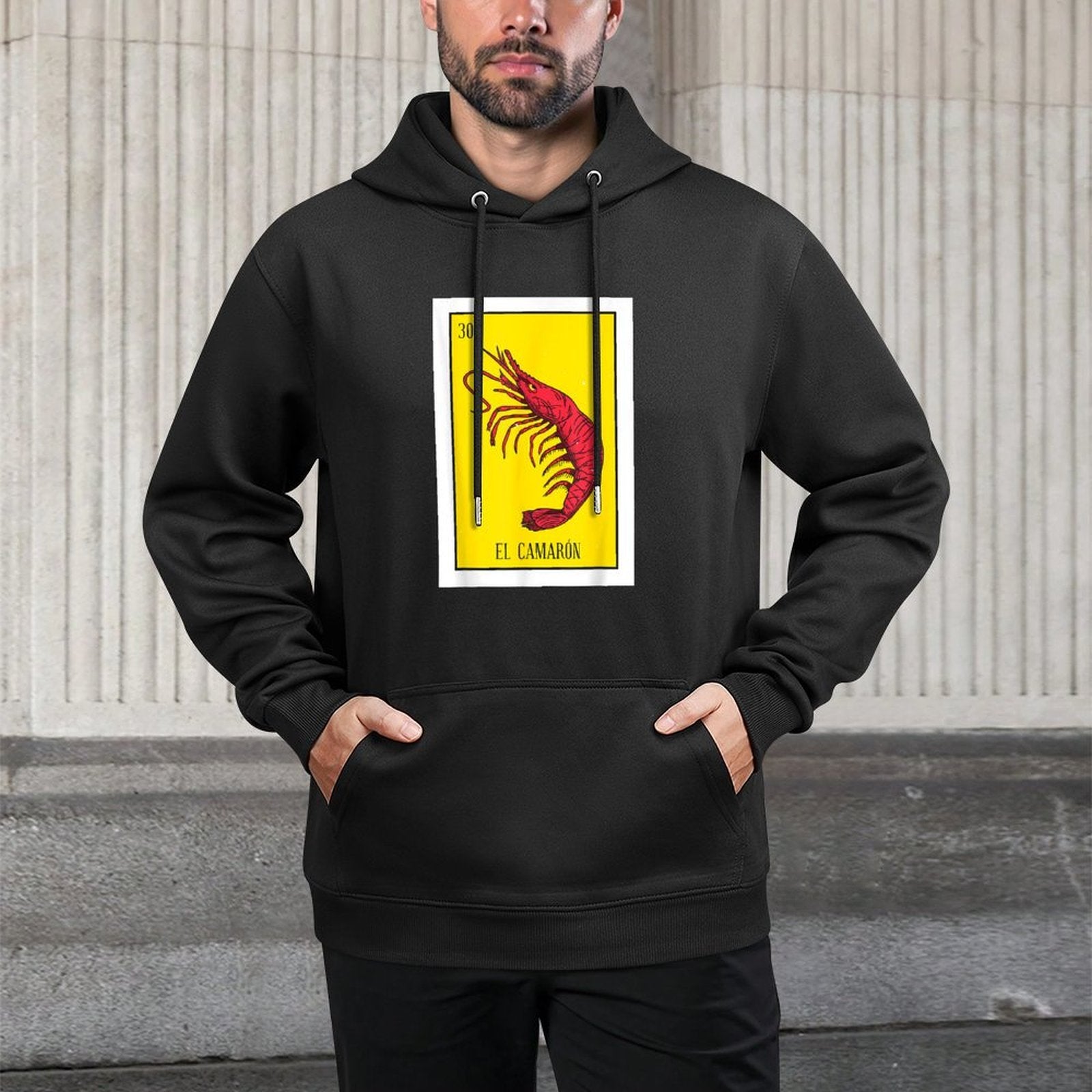 El Camaron Lottery Gift The Shrimp Card Mexican Lottery Easy Care Hoodie