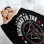 Highway To The Danger Zone Velvety-soft Throw Blanket