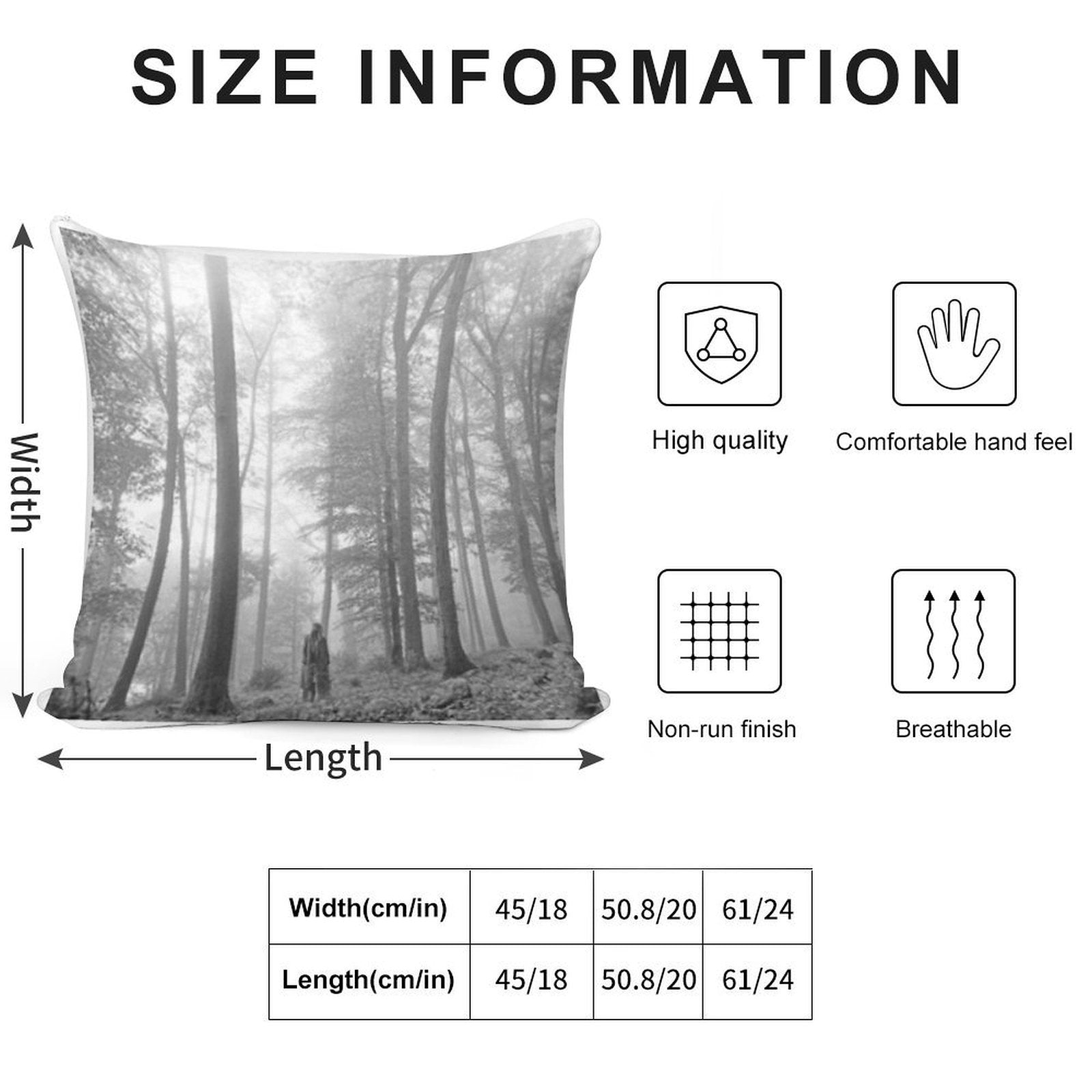 Folklore Soft High-Density Material Throw Pillow